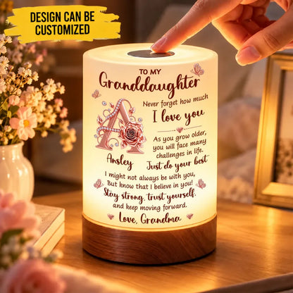 To My Granddaughter - Personalized Dimmable Touch Lamp