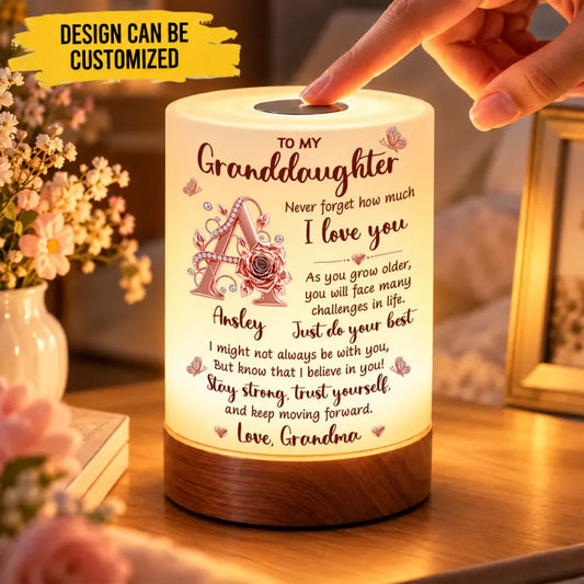 To My Granddaughter - Personalized Dimmable Touch Lamp