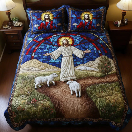 Faith Embrace 3-Piece Quilted Bedding Set - The Light of the World
