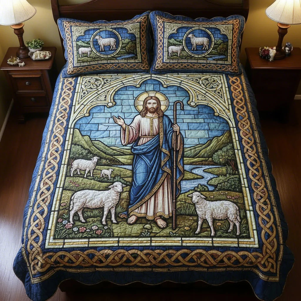 Faith Embrace 3-Piece Quilted Bedding Set - Pastoral Elegance