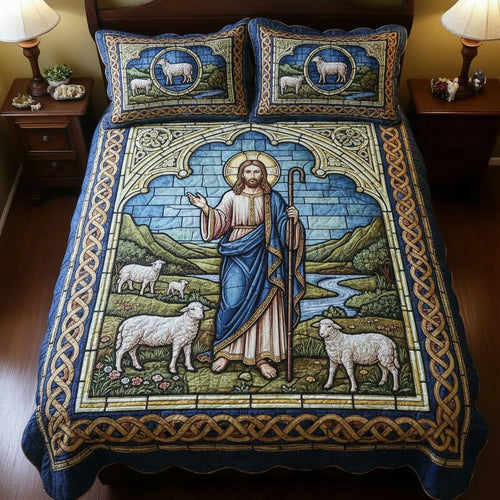 Faith Embrace 3-Piece Quilted Bedding Set - Pastoral Elegance