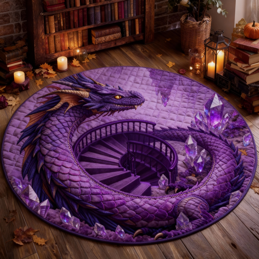 Royal Purple Spiral Watcher Dragon Mat – Perfect for Fantasy Lovers
