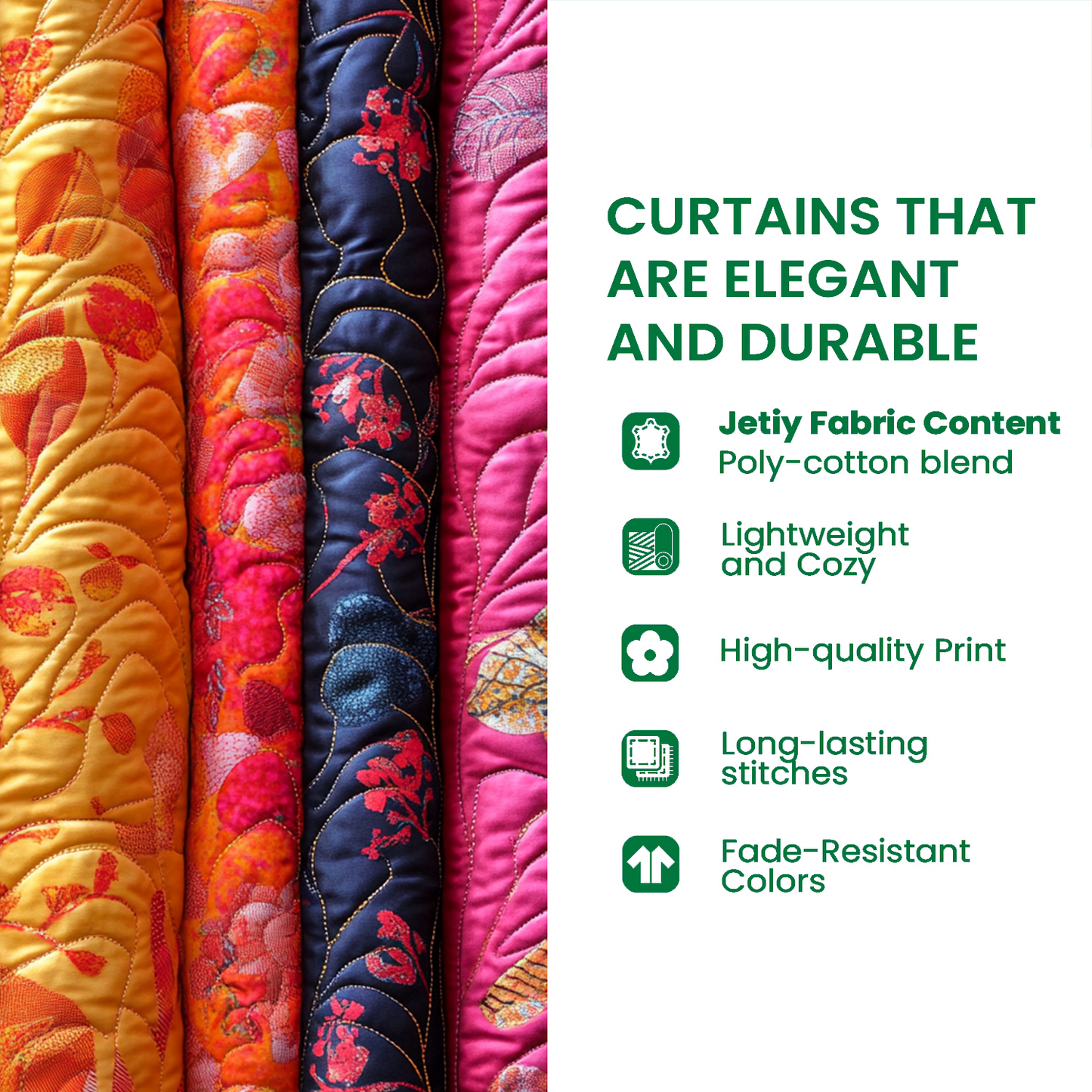 Whispering Pines Quilted Curtains NCU0DV8367