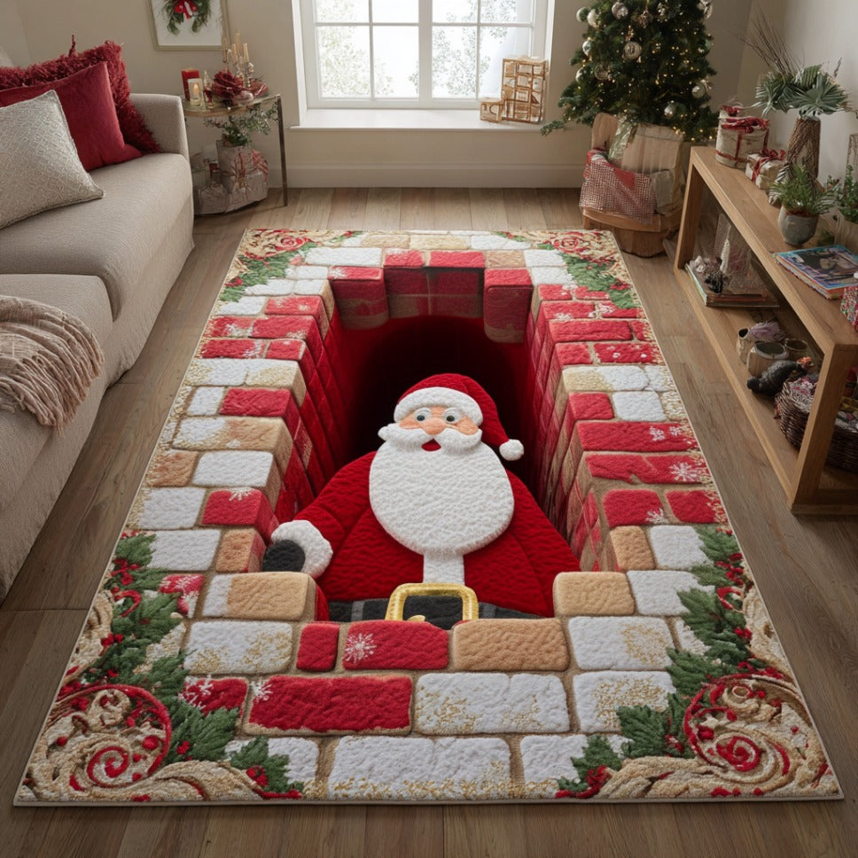 Santa Chimney Area Rug NCU0DV8373