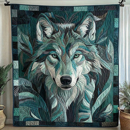 King Size Wolf Mission Quilted Blanket