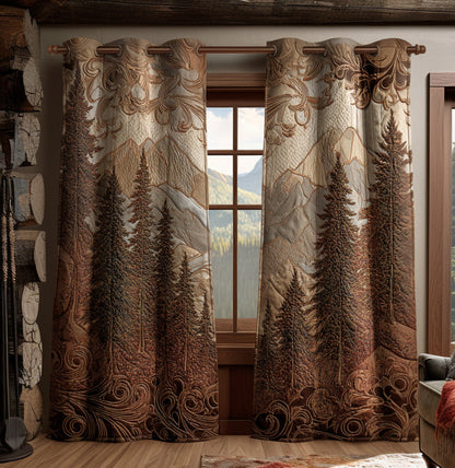 Woodland Retreat Quilted Curtains NCU0DV8370