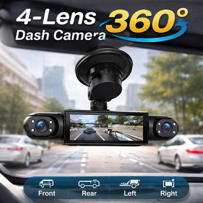 🚗4-Channel 1080P Dash Camera with Night Vision