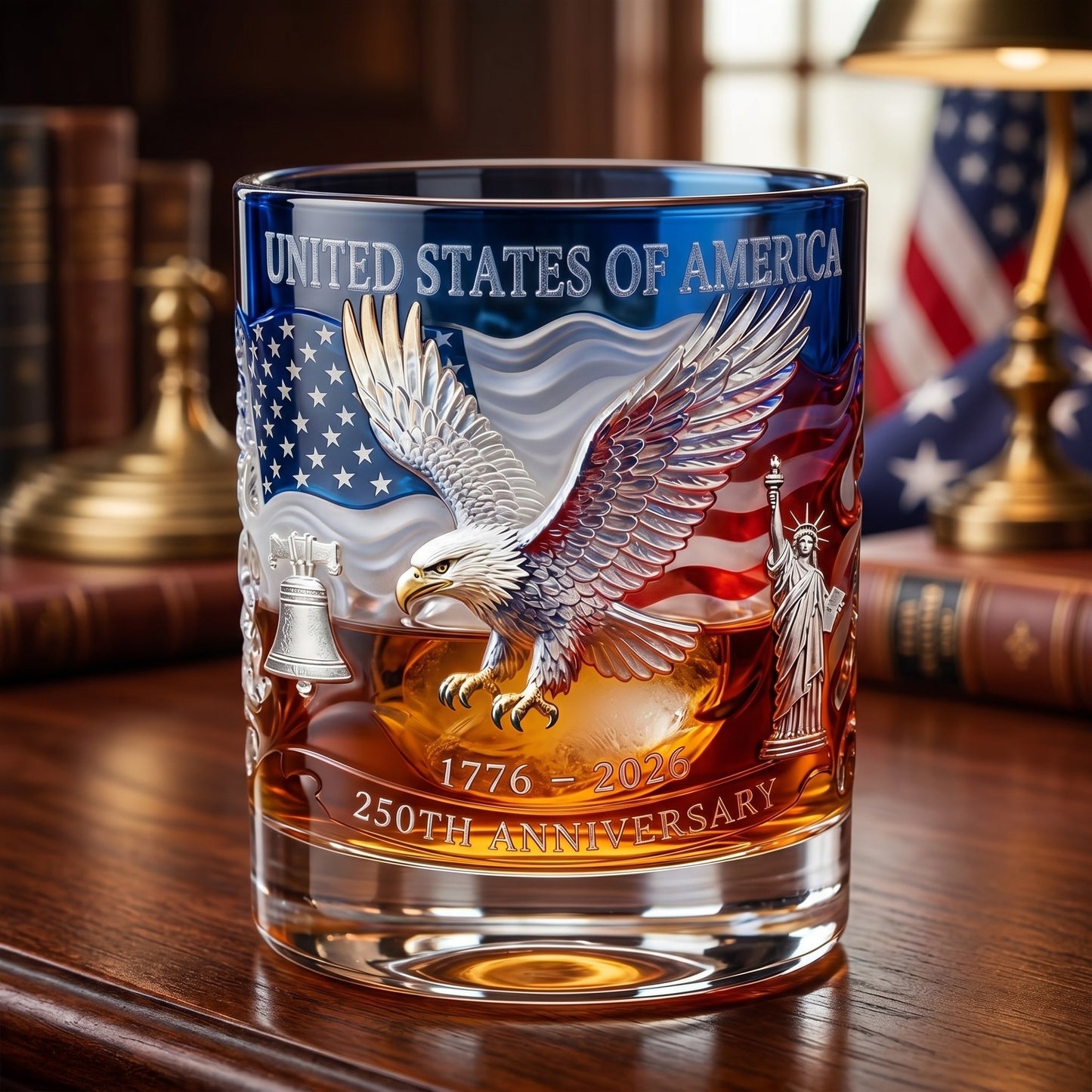 Limited Edition 2026 USA 250th Anniversary Commemorative Glass – 1776-2026 Heritage Edition