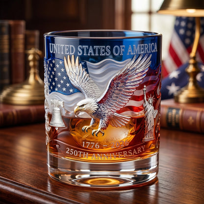 Limited Edition 2026 USA 250th Anniversary Commemorative Glass – 1776-2026 Heritage Edition